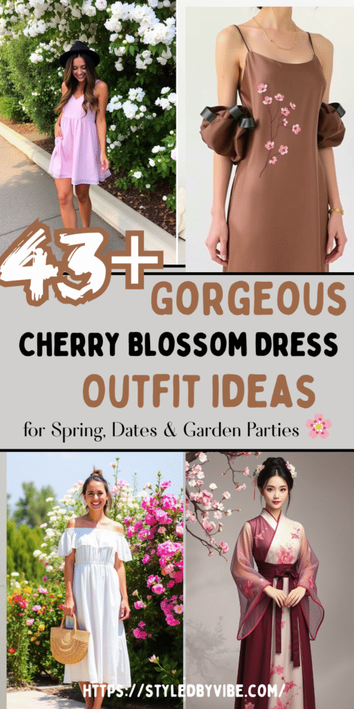 43+ Gorgeous Cherry Blossoms Dress Outfit Ideas for Every Occasion 🌸