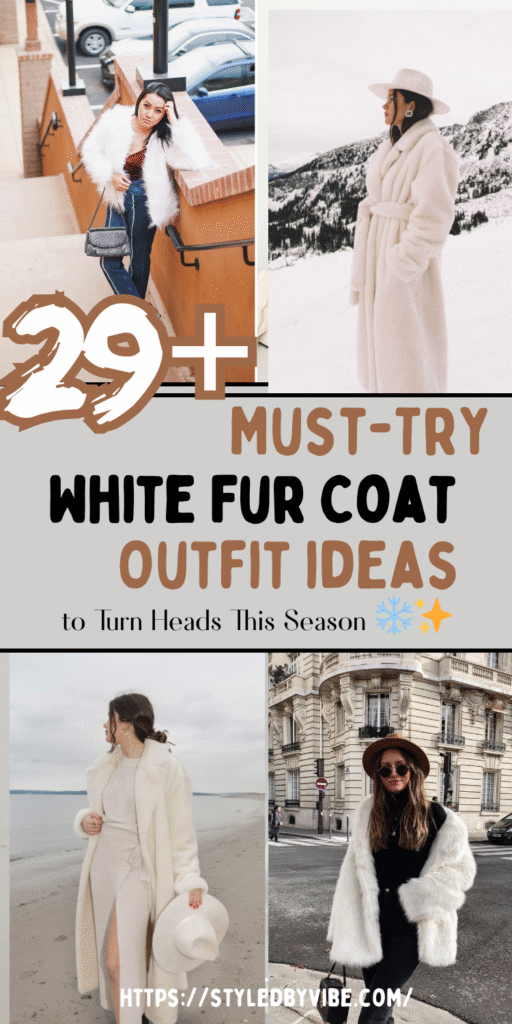 White Fur Coat Outfit Ideas