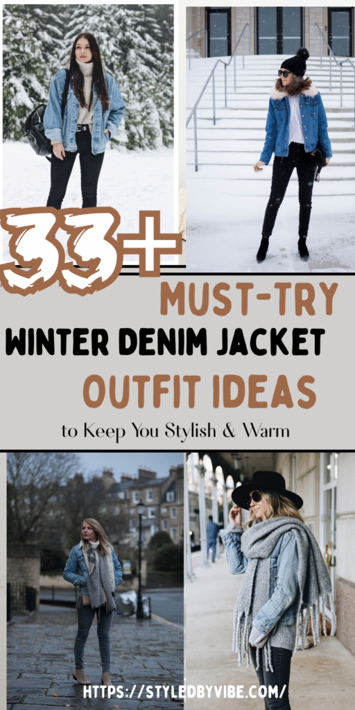 Winter Denim Jacket Outfit Ideas