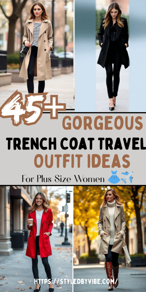 Trench Coat Travel Outfit Ideas