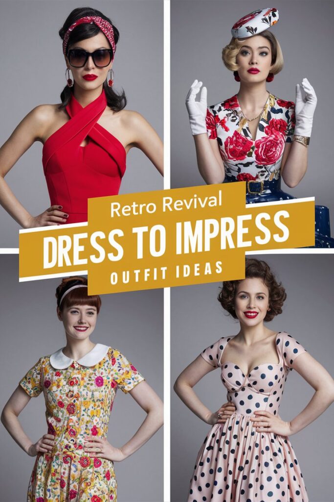 Retro Revival Dress to Impress Outfit Ideas