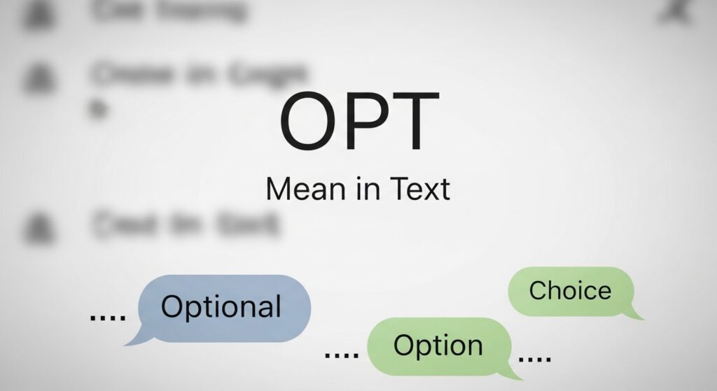 OPT Mean in Text