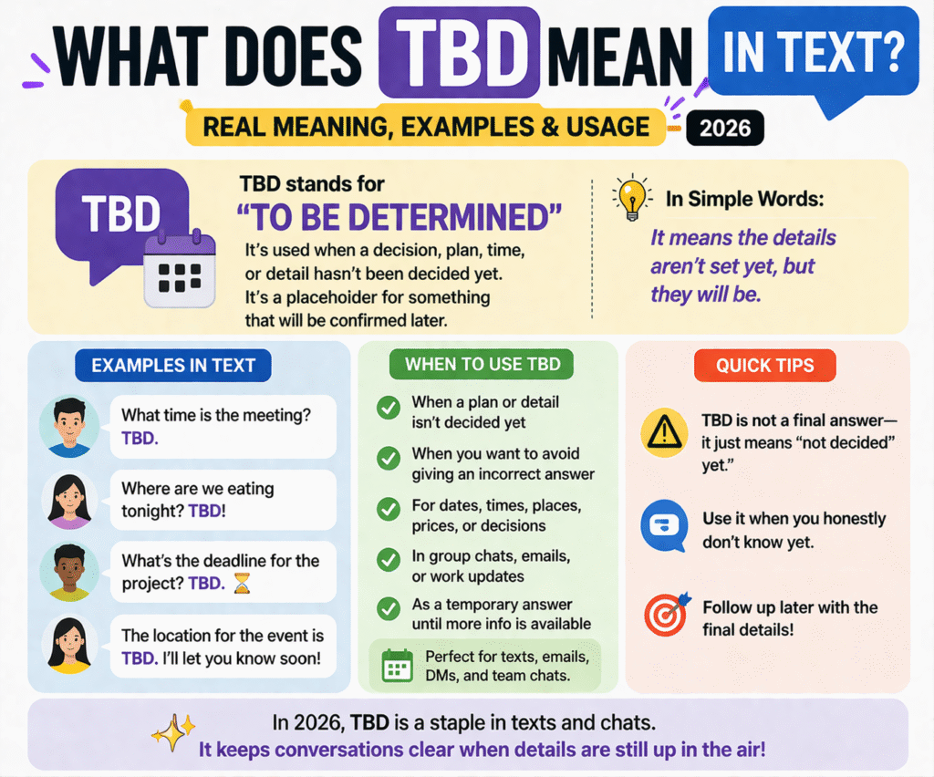 What Does What TBD Means in Text