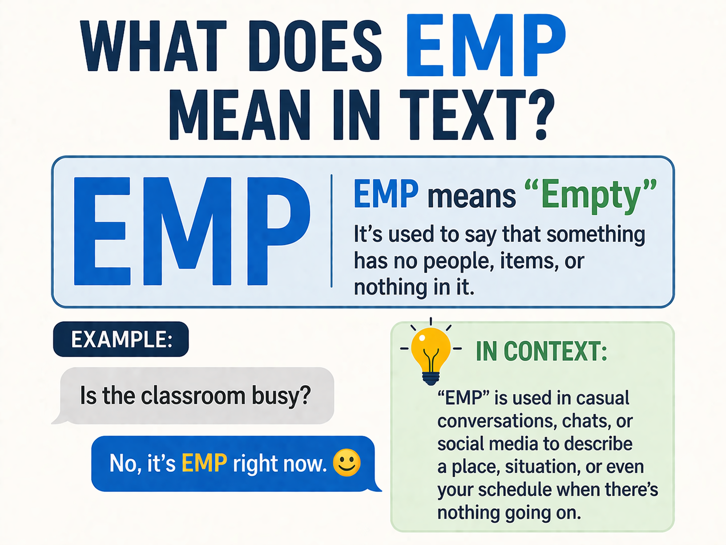What Does EMP Mean in Text