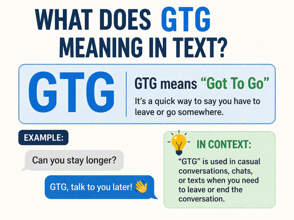 What Does GTG Meaning in Text