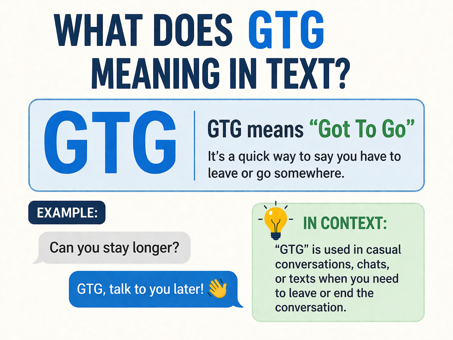 What Does GTG Meaning in Text