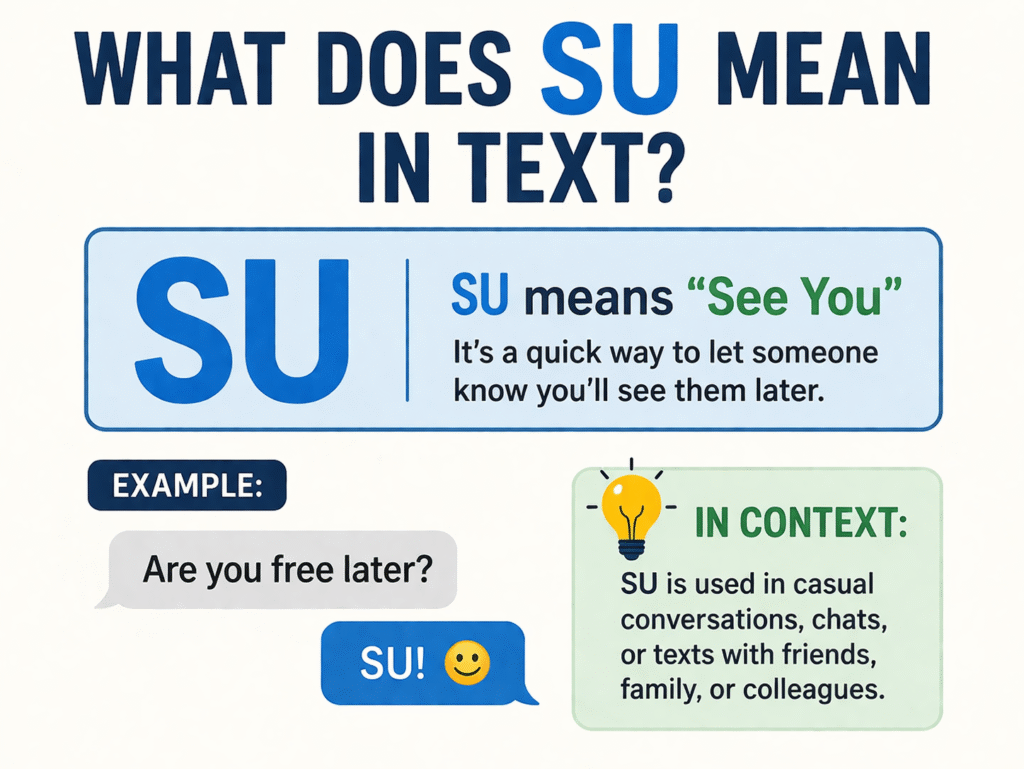 What Does SU Mean in Text