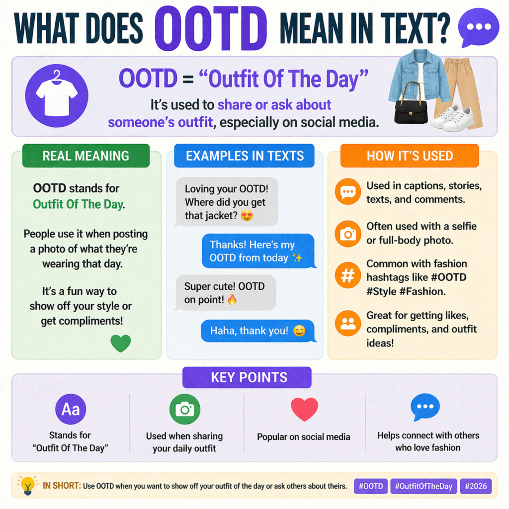 What Does OOTD Mean in Text