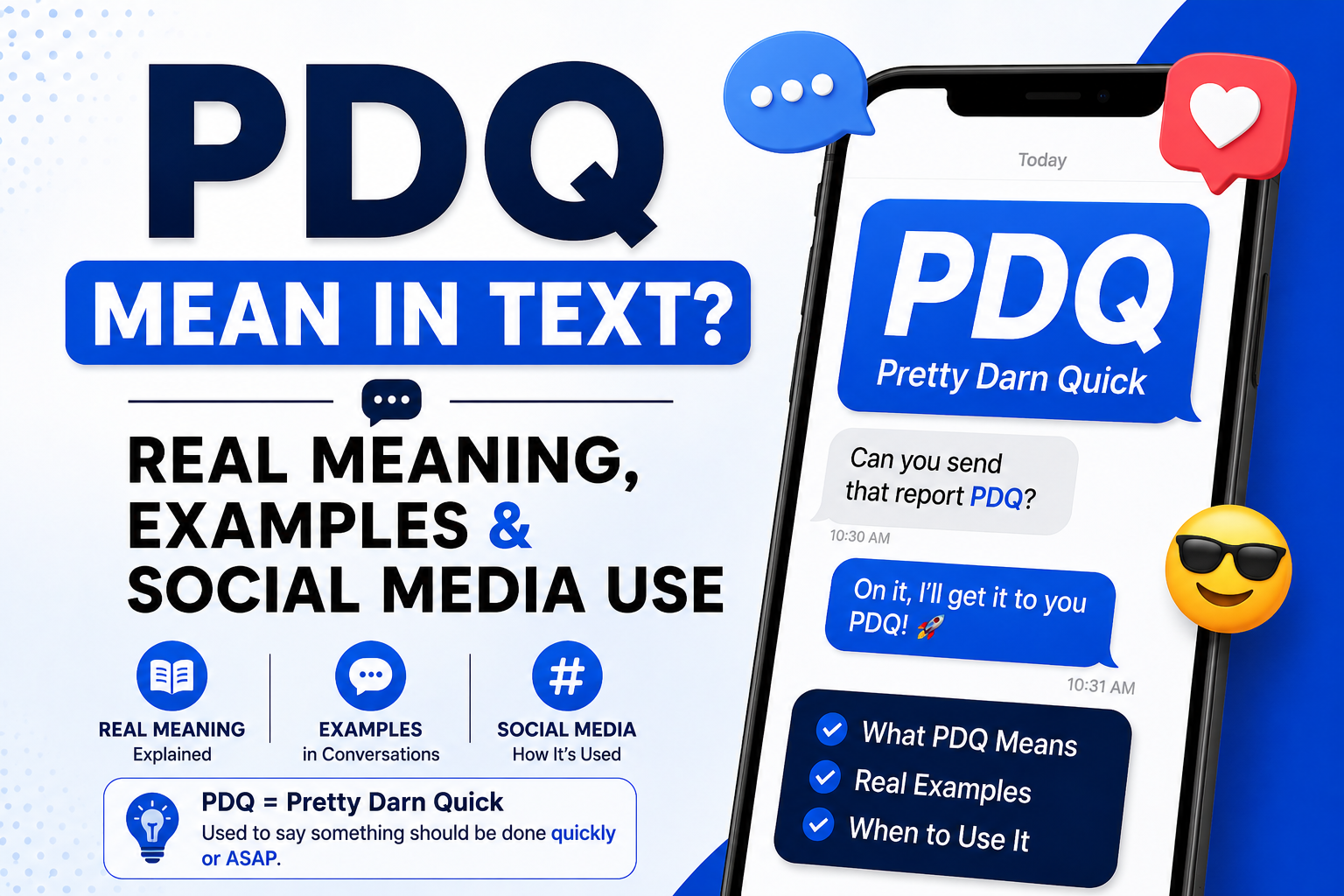 PDQ Mean in Text