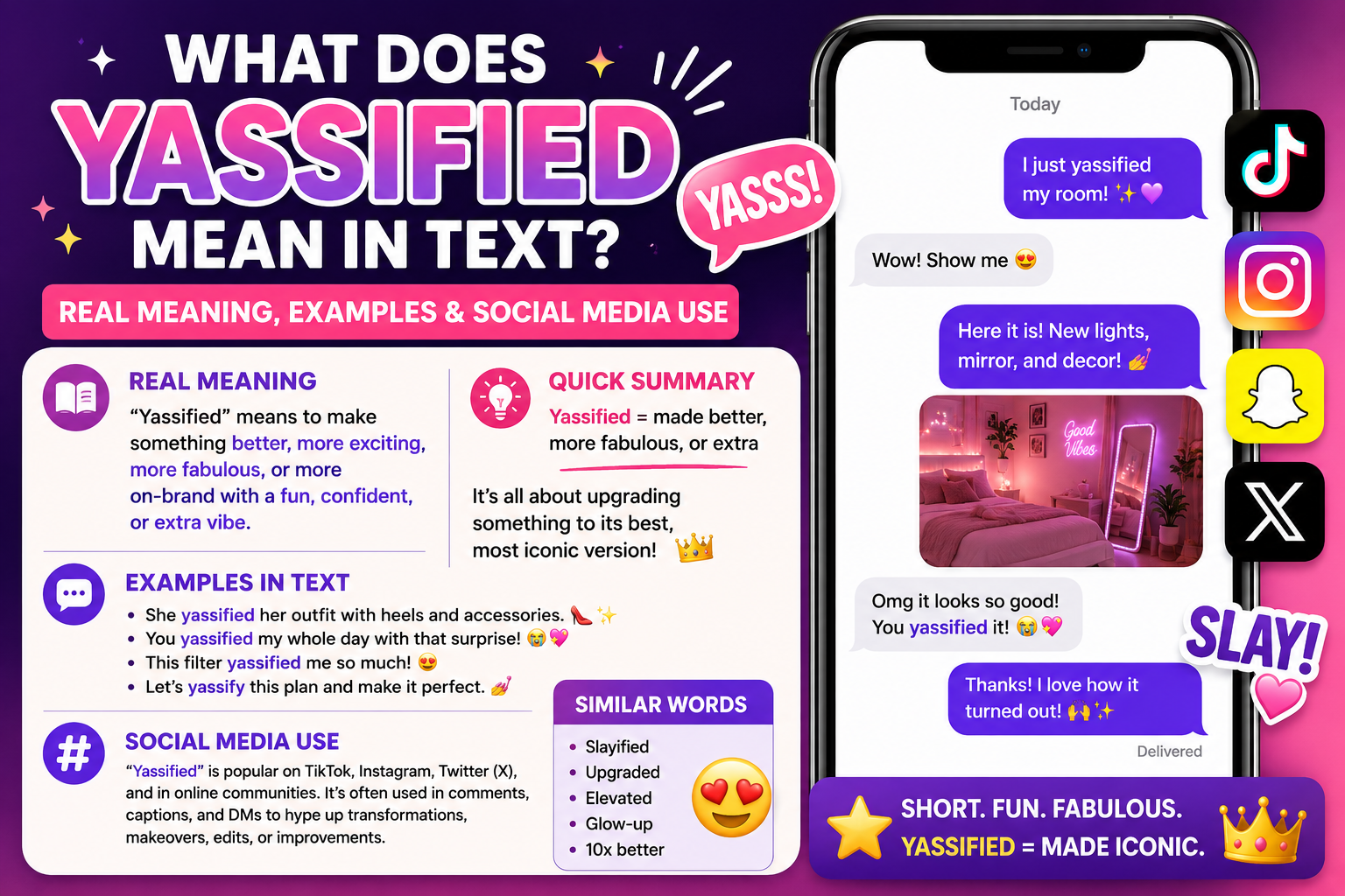 yassified meaning Mean in Text