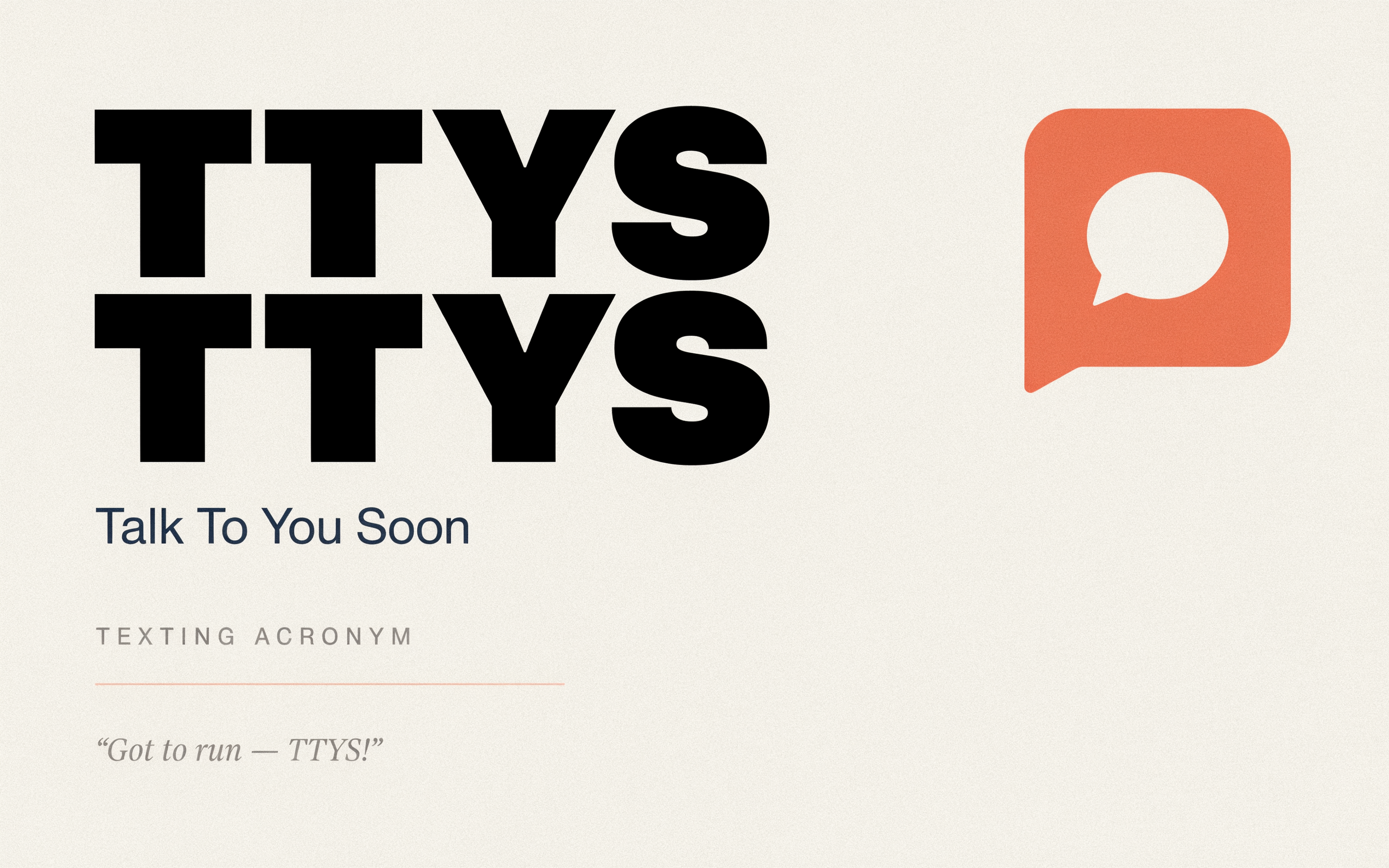 TTYS Meaning in Text